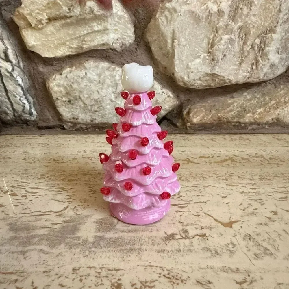 Hello kitty ceramic Christmas tree small 5.8” Holiday Christmas Sanrio hellokitt